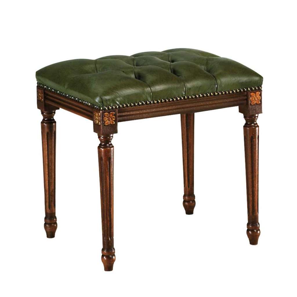 Sitzhocker in Grün Kunstleder Steppung