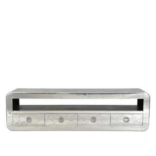 TV Board mit Aluminium beschlagen 200 cm