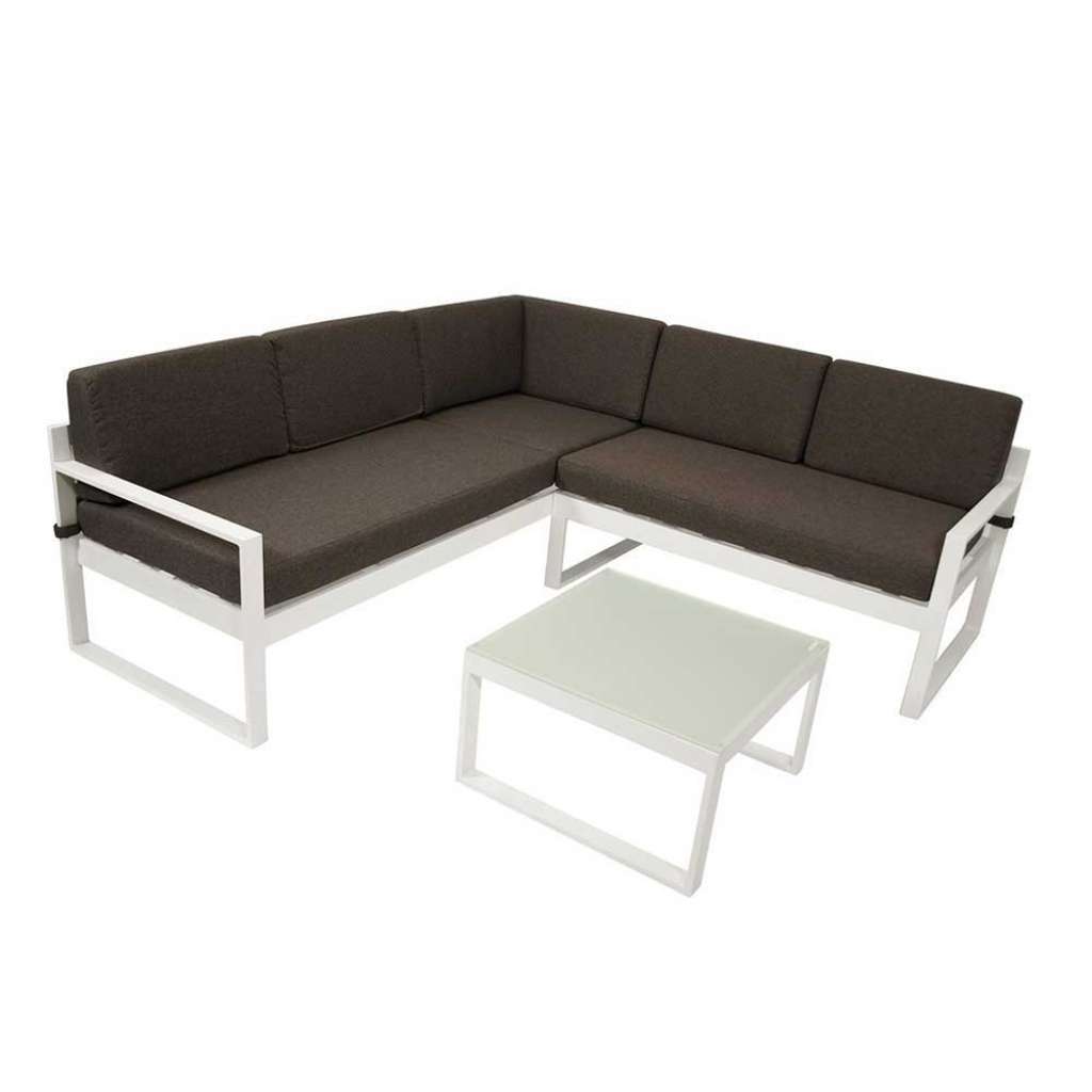 Garten Loungegruppe in Hellgrau Ecksofa (3-teilig)