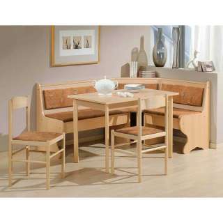 Esszimmer Sitzgruppe in Orange gemustert Buche (4-teilig)