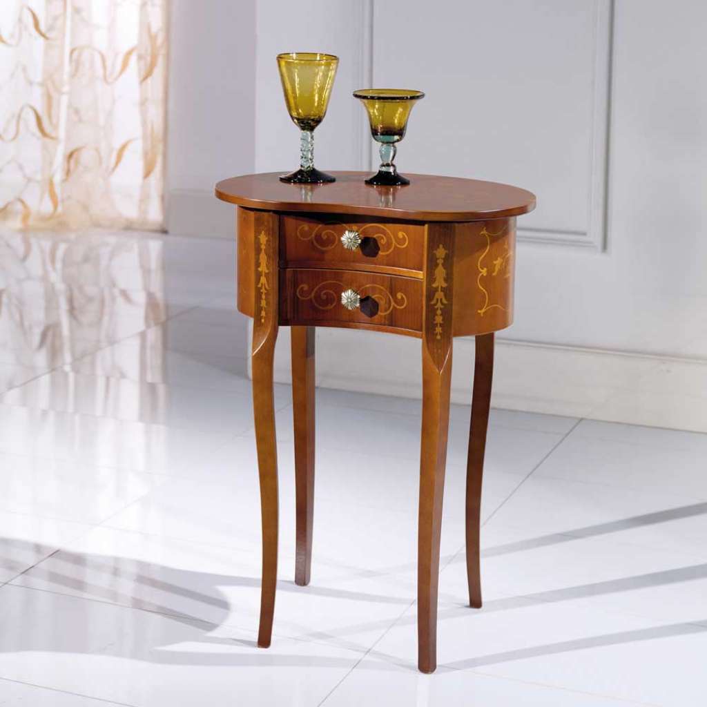 Nachtkonsole im italienischen Design Nussbaum furniert