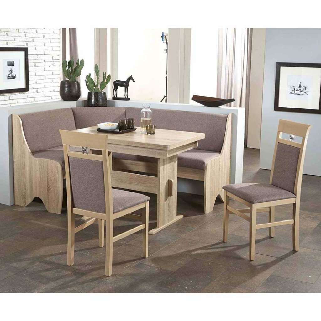 Küchen Sitzgruppe mit Eckbank Grau und Eiche Sonoma (4-teilig)