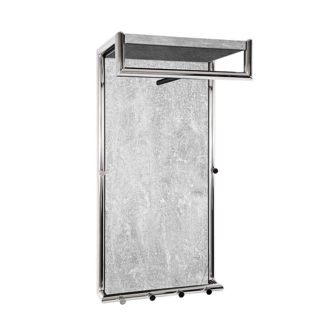 Wandgarderobe in Beton Grau Hutablage