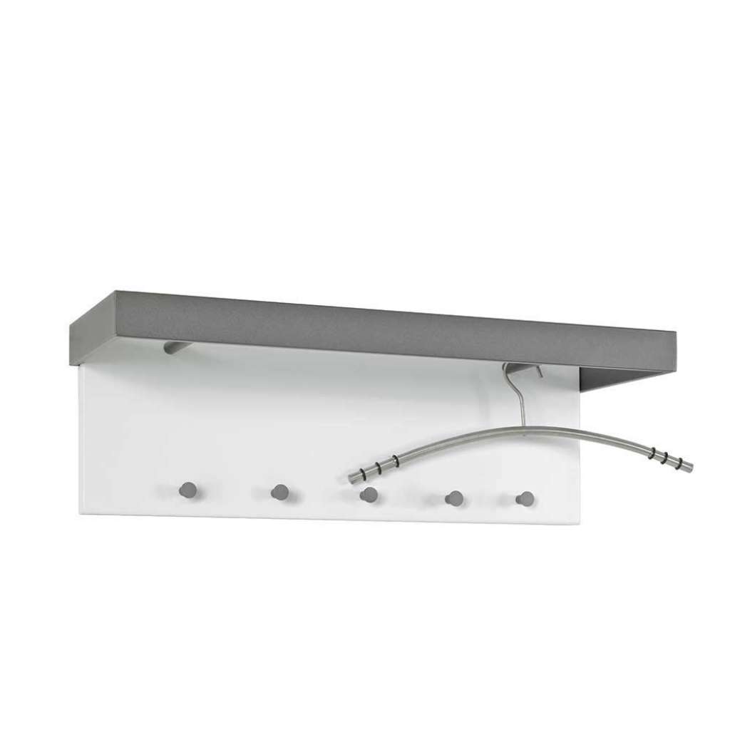Wandgarderobe in Weiß und Anthrazit 70 cm