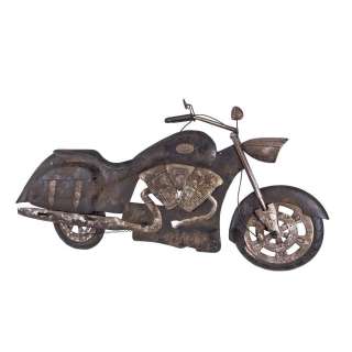 Motorrad Garderobe in 3D Optik Braun Metall