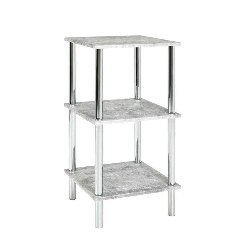 Badregal in Beton Grau Chrom modern