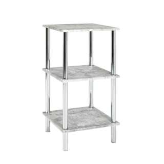 Badregal in Beton Grau Chrom modern