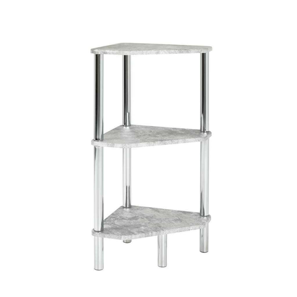 Bad Eckregal in Beton Grau Chrom kaufen