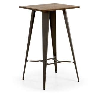 Bartisch aus Bambus massiv Stahl