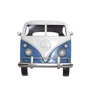 Wanddeko in Blau Weiß Bus Design
