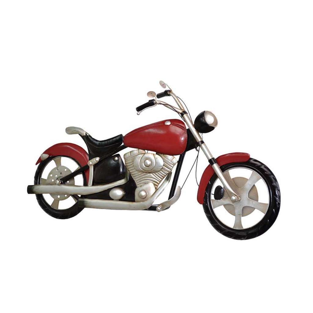 Wanddekoration in Rot Schwarz Motorrad