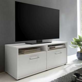 TV Unterschrank in Weiß Klappen