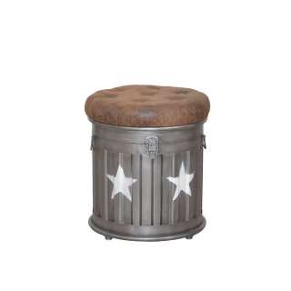 Sitztonne in Grau Braun modern
