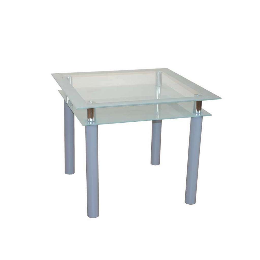 Glas Küchentisch aus Sicherheitsglas Stahl
