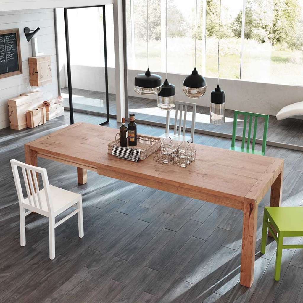 Esszimmertisch mit Eiche furniert ausziehbar