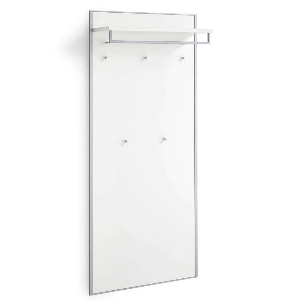 Wandgarderoben Paneel in Weiß 80 cm breit