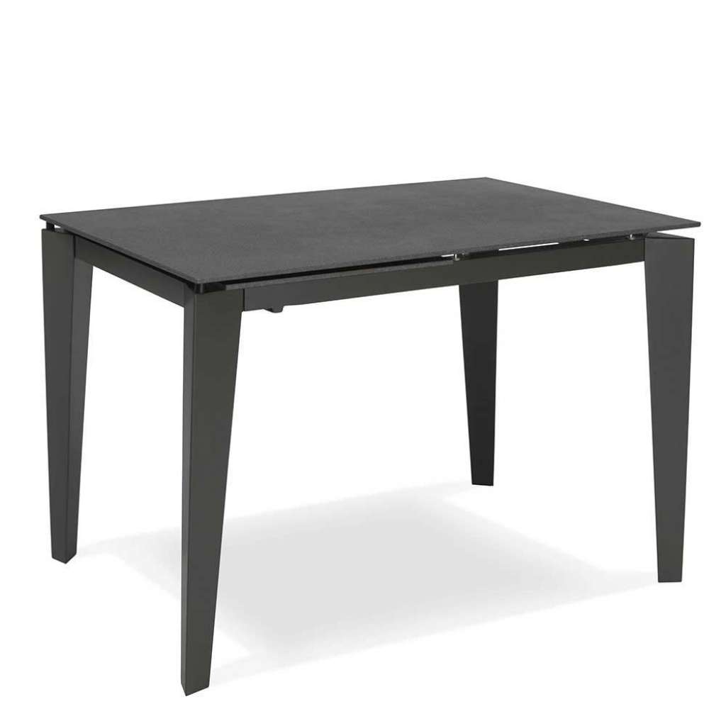 Esszimmertisch in Dunkelgrau Glas