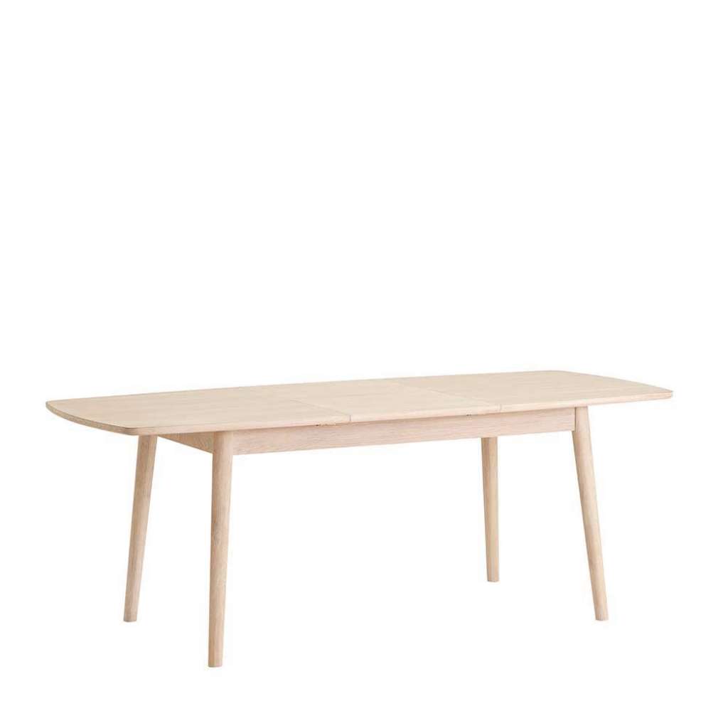 Ausziehtisch aus Eiche Bianco geölt Retro Design