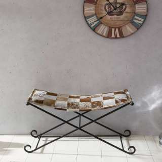 Fellhocker in Patchwork Optik klappbar