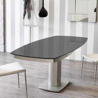 Tisch in Grau Glas ausziehbar