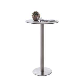 Runder Bartisch mit Keramik Glasplatte modern