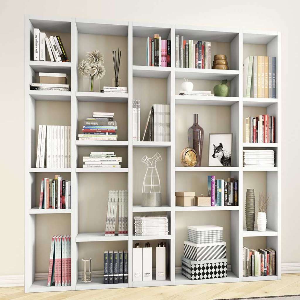 Regalwand in Weiß lackiert modern