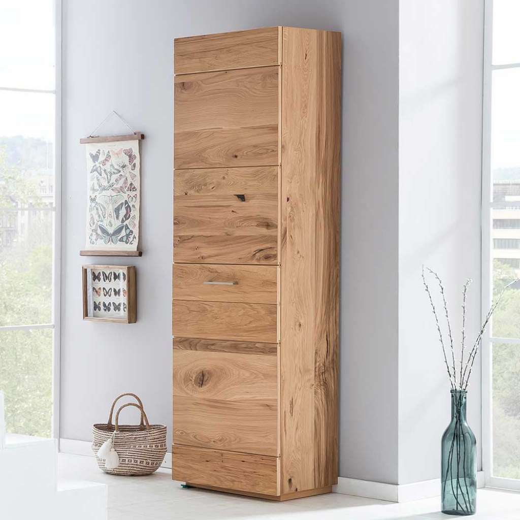 Dielenschrank mit Balkeneiche furniert 2 m hoch