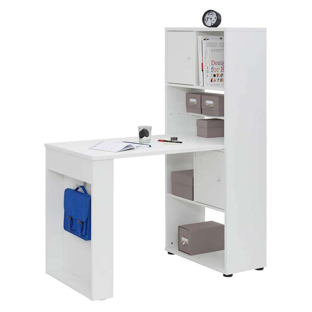 Office Schreibtisch mit Regal Weiß