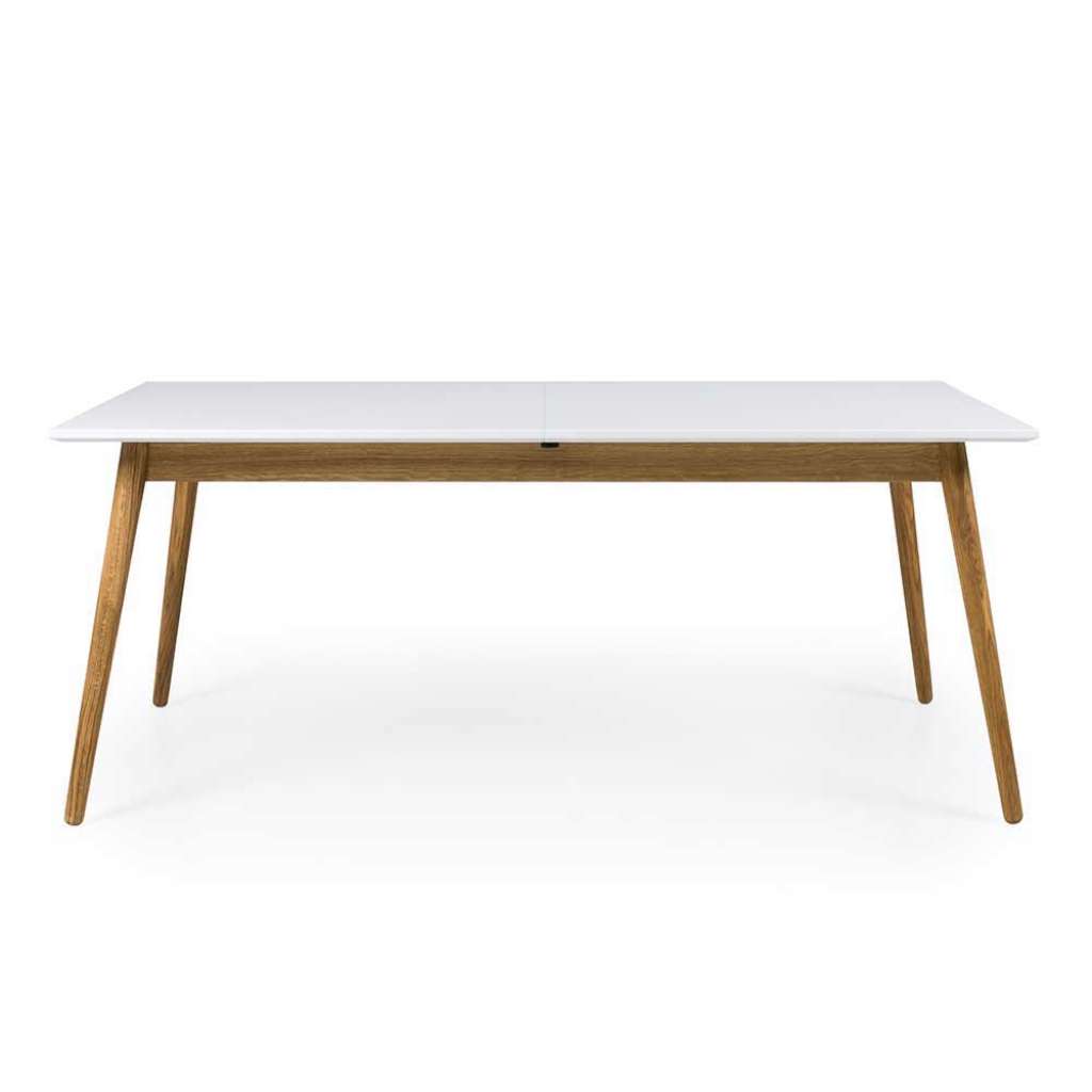 Ausziehtisch in Weiß und Eiche skandinavischen Design