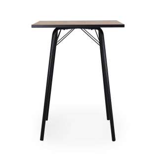 Bartischchen in Eiche und Schwarz Stahl 80 cm breit