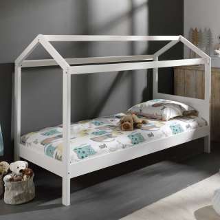 Hausbett in Weiß 145 cm hoch