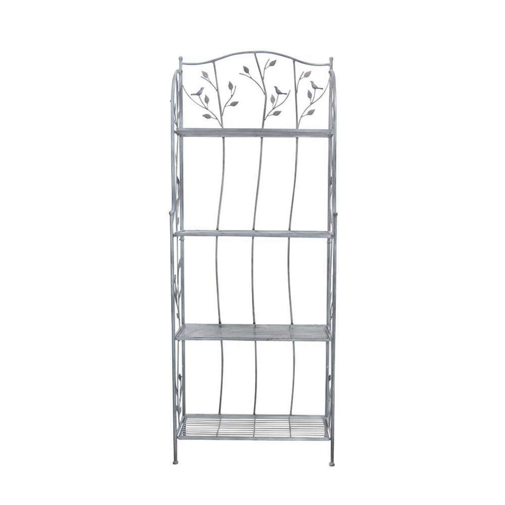 Klappregal aus Metall im Landhausstil