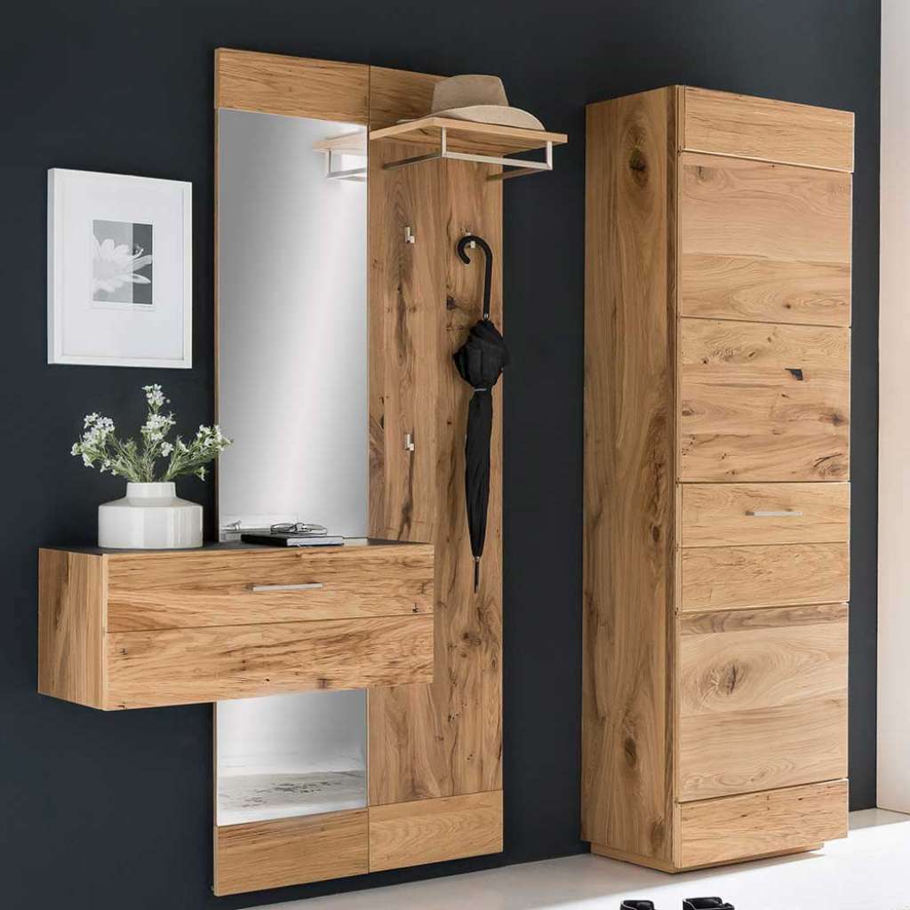 Garderobenset mit Balkeneiche furniert kaufen (5-teilig)