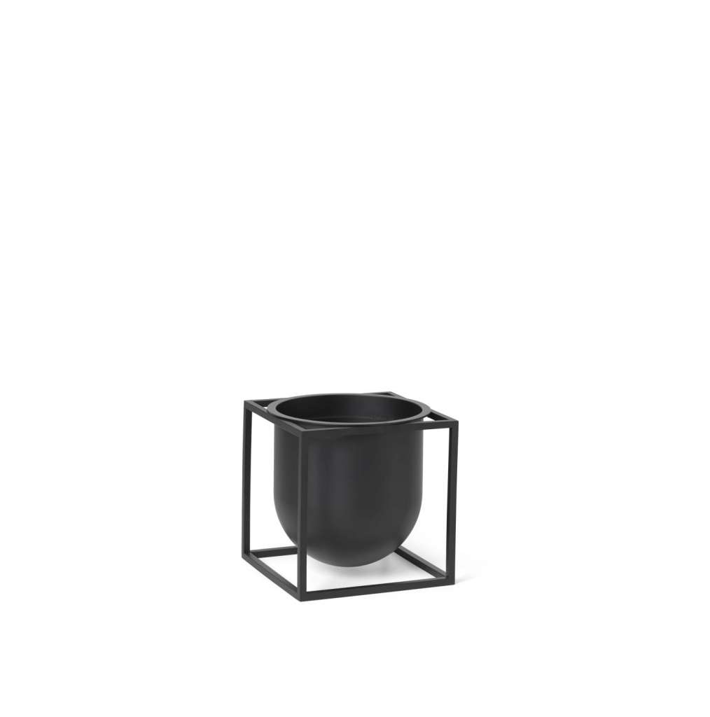 by Lassen - Kubus Blumentopf 14 - schwarz - indoor
