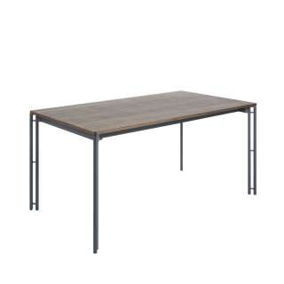 Ausziehbarer Küchen Tisch mit Walnuss furniert Kopfauszug