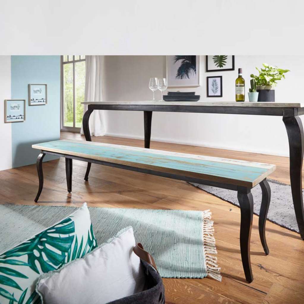 Esszimmerbank im Shabby Chic Design Bunt
