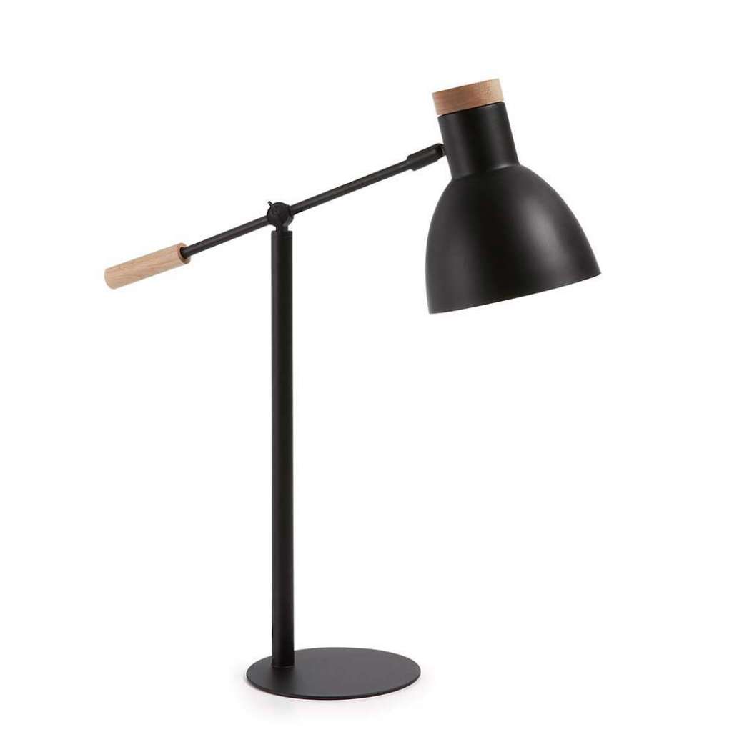 Tischleuchte in Schwarz aus Metall