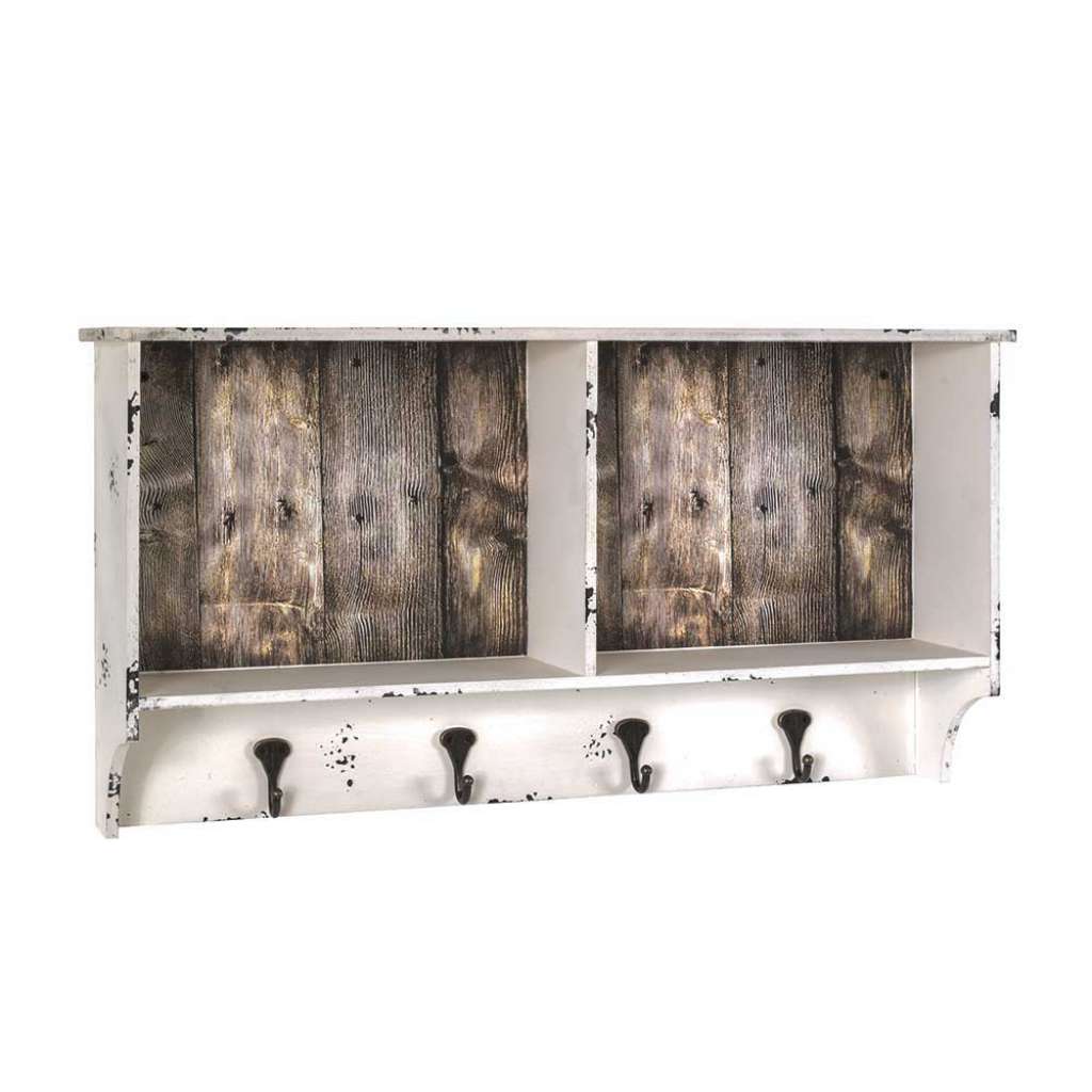 Hängegarderobe im Shabby Chic Design Weiß und Braun