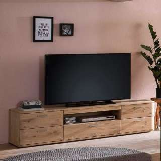 TV Board in Eiche Bianco 175 cm breit