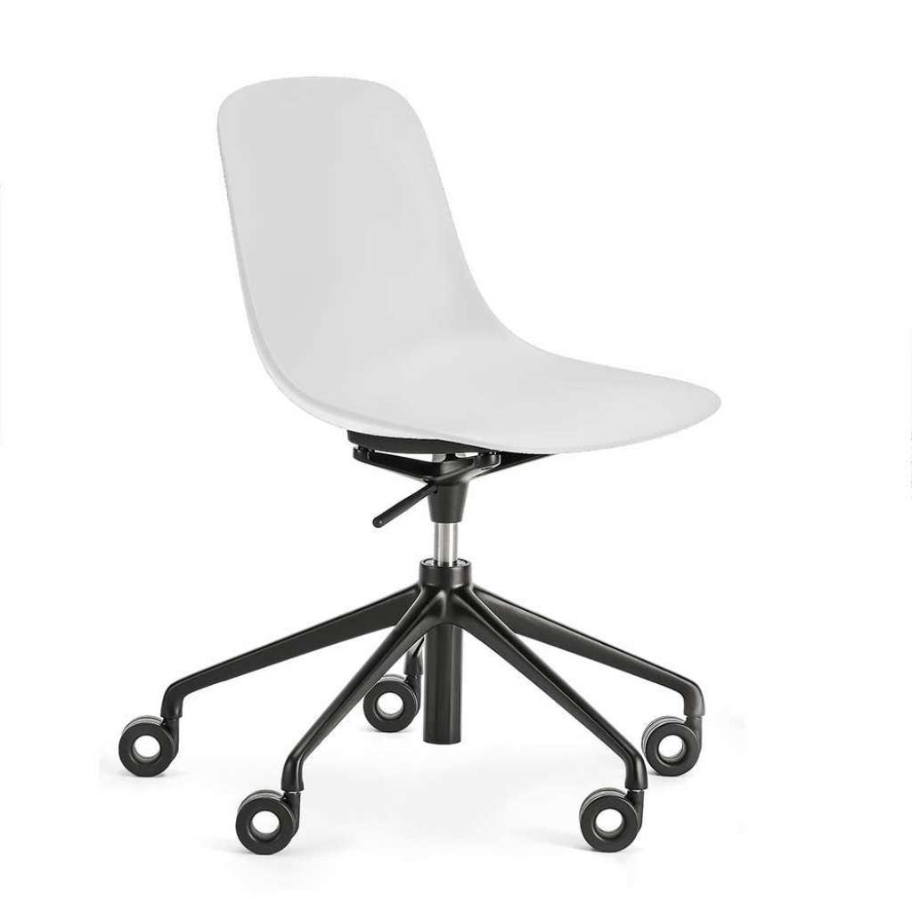 Bürodrehstuhl in Weiß Sitz höhenverstellbar