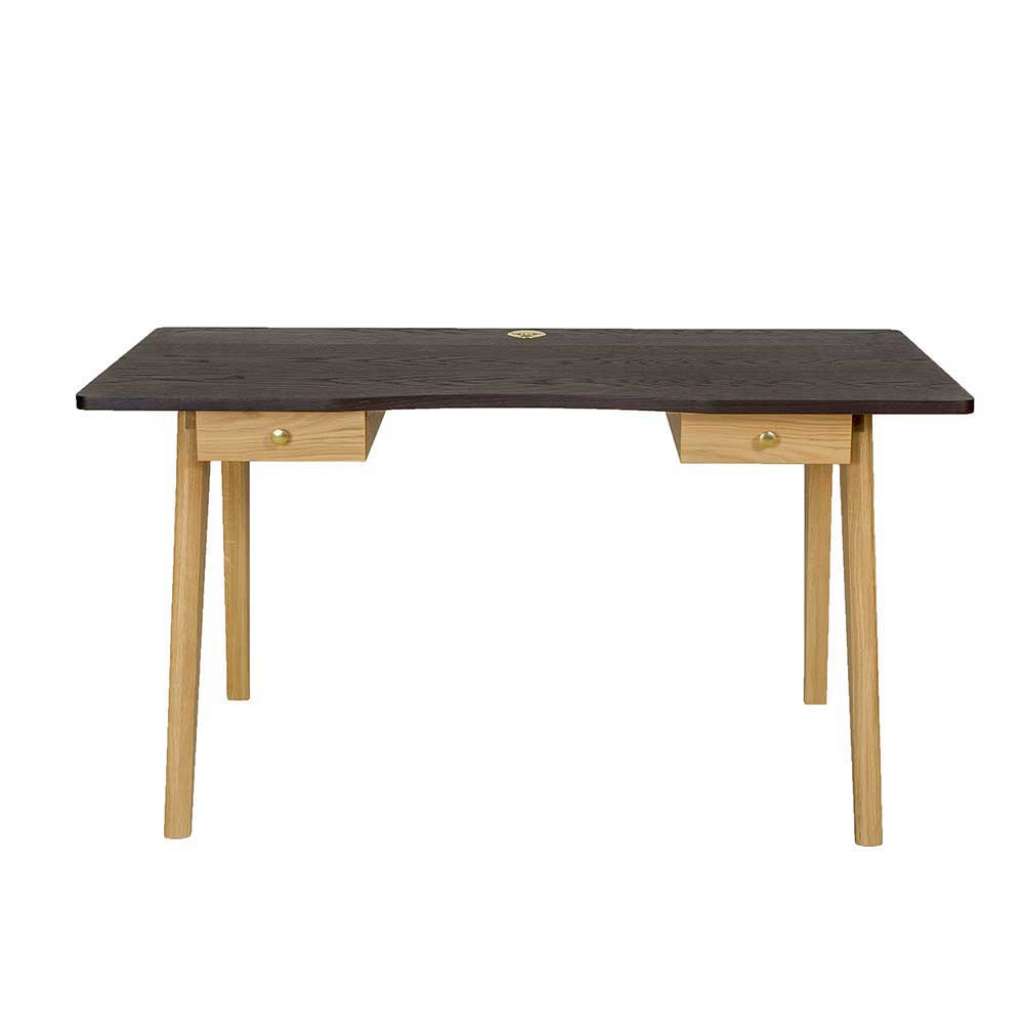 PC Schreibtisch in Schwarz und Eichefarben skandinavischen Design