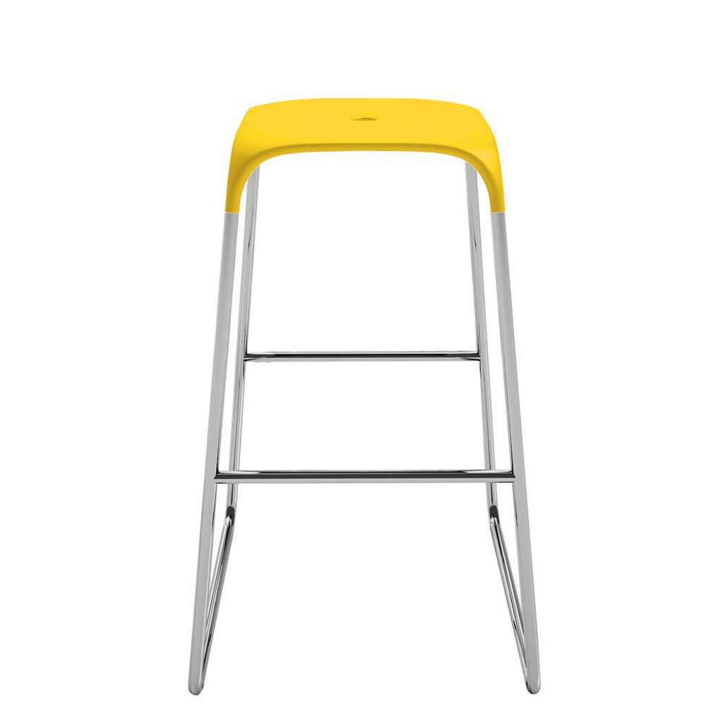 Retro Küchenhocker in Gelb 45 cm breit