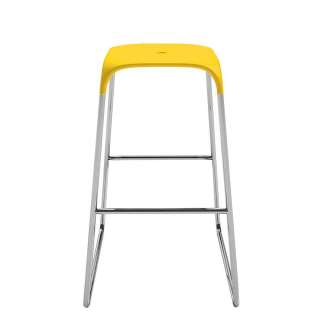 Retro Küchenhocker in Gelb 45 cm breit