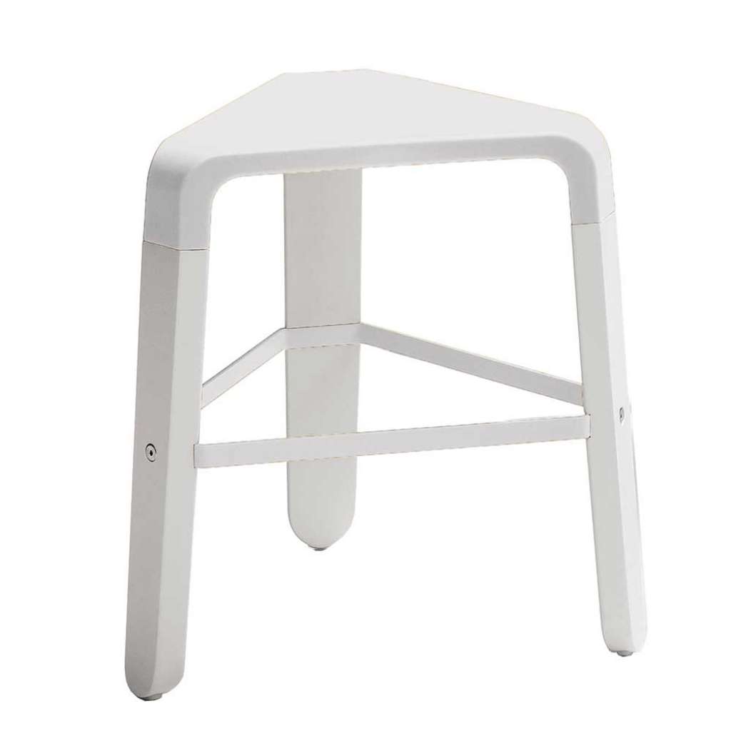 Weißer Sitzhocker dreieckig modern