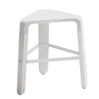 Weißer Sitzhocker dreieckig modern