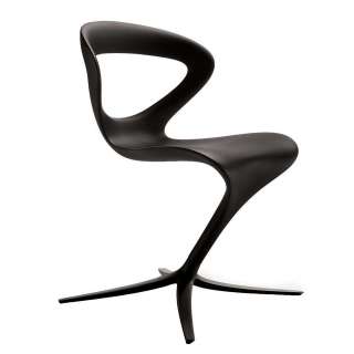 Design Stuhl in geschwungener Form Schwarz
