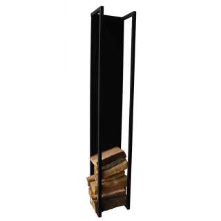 Metallregal für Brennholz Schwarz
