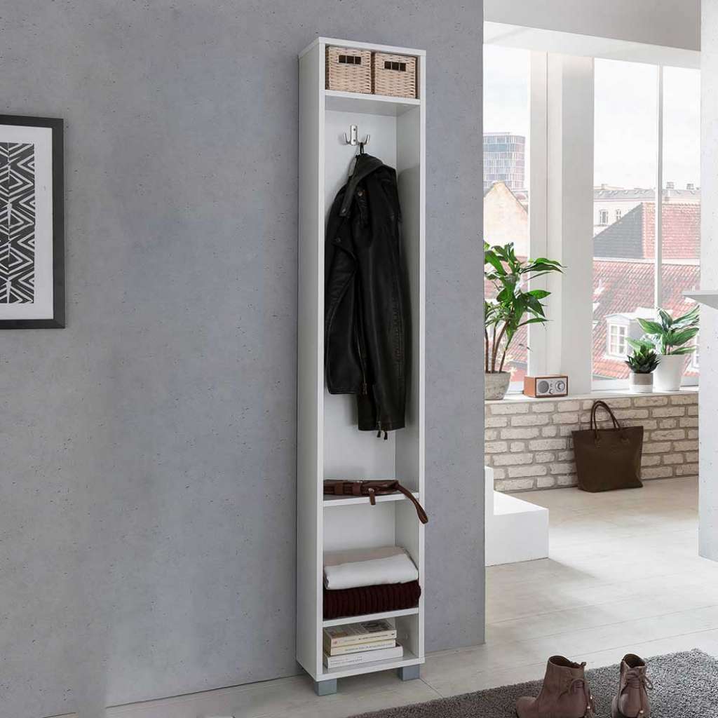 Weiße Garderobe 30 cm breit stehend