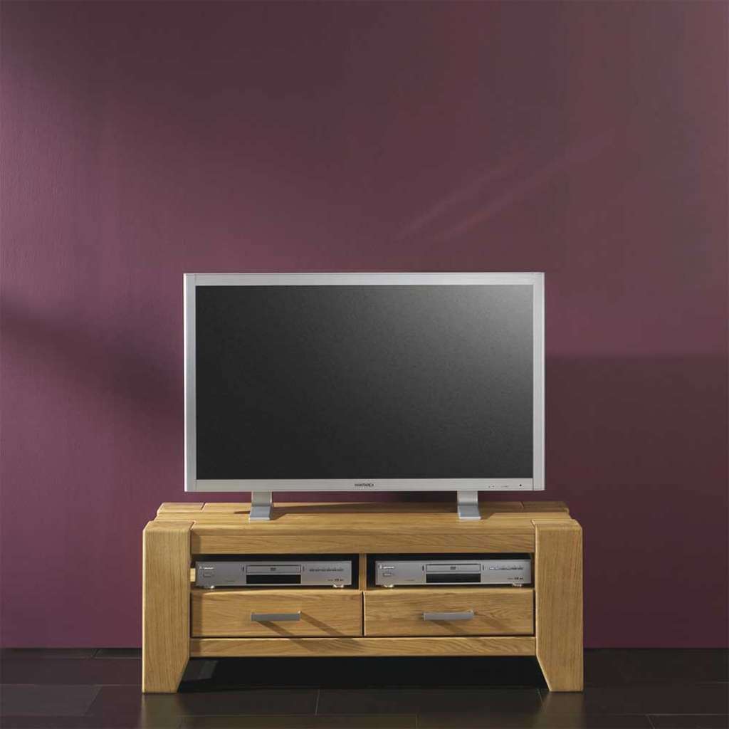 Fernseher Lowboard in Eiche Bianco Wildeiche