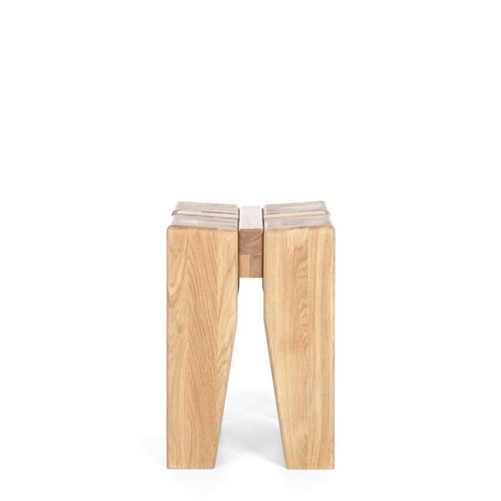 Holzhocker in Eiche Bianco Wildeiche Massivholz